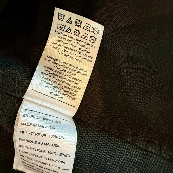 UNTUCKit Men's 100% Linen Black Shirt, Slim Fit, Size Small, Long Sleeve - Picture 11 of 12